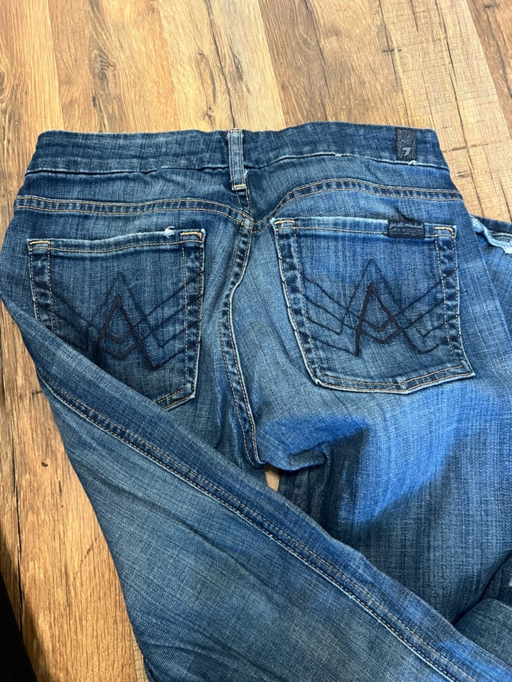 7 For All Mankind Women's Dark Blue Jeans - Picture 5 of 5